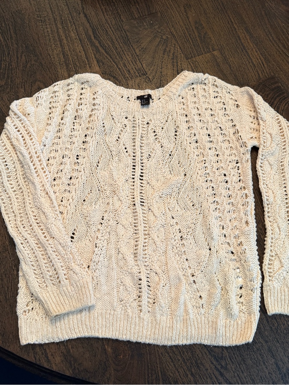 H & M crochet knit sweater